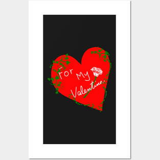 For My Valentine Ivy Heart Posters and Art